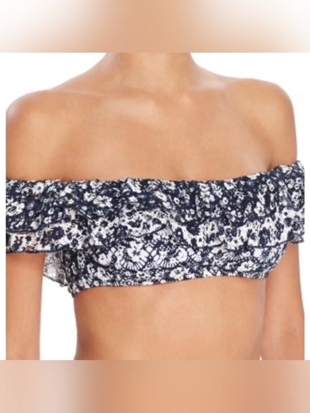 Polo Ralph Lauren NWT off-The-Shoulder Ruffle Bikini Top Size Small.